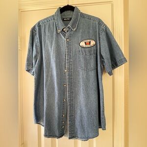 Blue Denim Oliver Tractor Short Sleeve Women’s M Shirt.